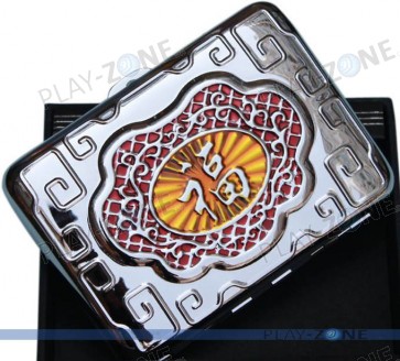 Zigaretten Etui mit chinesischem Zeichen "Segen"