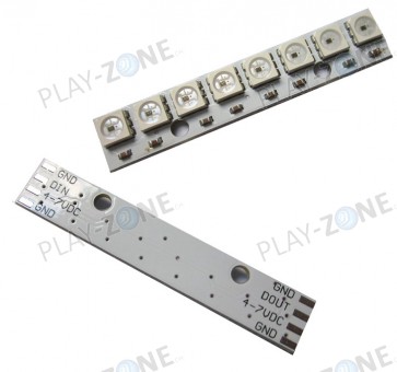 NeoPixel WS2812 Stick mit 8 Pixel RGB LEDs - Weisses PCB