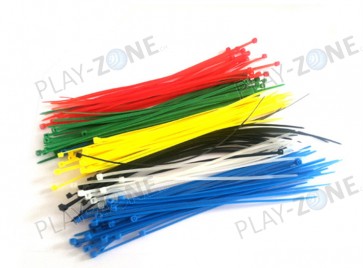 Kabelbinder-Sortiment, innenverzahnt, 30 Stk. in 6 Farben