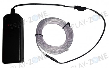 Set mit Inverter und 3 Meter EL Wire - Weiss