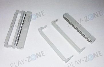 Federleiste 2x20 Pin 2.54mm DIN 41651 Grau