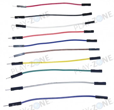 Jumperkabel  10 Stk. M/F  - 10CM - 22AWG