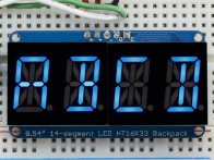 Adafruit Alphanumerisches Display Blau, 4 Zeichen, I2C
