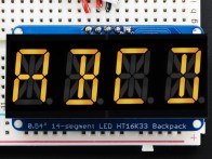 Adafruit Alphanumerisches Display Gelb, 4 Zeichen, I2C