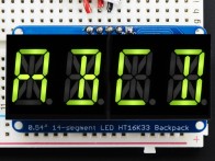 Adafruit Alphanumerisches Display Gelb-Grün, 4 Zeichen, I2C