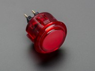 Arcade Button 30mm - Rot Transparent