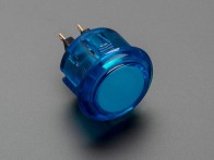 Arcade Button 30mm - Blau Transparent