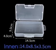 Kleine transparente Aufbewahrungsbox mit Schnappverschluss