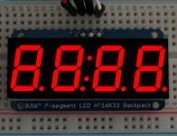 Adafruit 0.56" 4-Digit 7-Segment w/I2C - Rot
