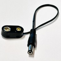 9V-Batterien Clip (Plastik) mit DC-Stecker 5.5mm / 2.1mm / Gesamtlänge 20,5 cm
