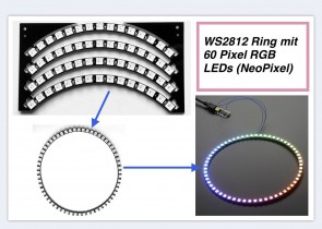 WS2812 Ring mit 60 Pixel RGB LEDs (NeoPixel)