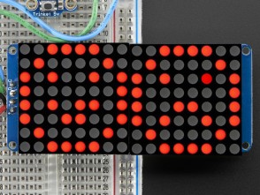 DK 16x8 LED Matrix Rot mit HT16K33 Backpack