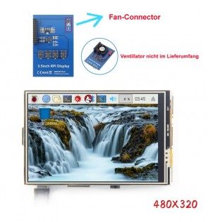 MPI 3.5" TFT-Screen mit Resistive Touch für Raspberry Pi / Pi4 ok
