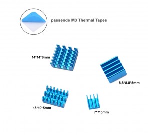 Raspberry Pi4 Model B Cooler / Heatsink Kit - Blau