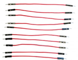 Jumperkabel  10 Stk. M/M  - 10CM - 22AWG - Rot
