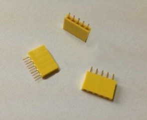Buchsenleiste 5Pin, Rastermass 2.54mm - Gelb