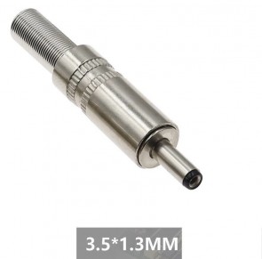 DC-Stecker 3.5mm / 1.3mm Lötversion / Metall / Glatt
