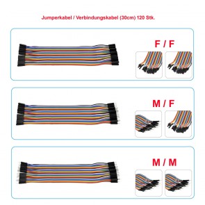 Jumperkabel / Verbindungskabel (30cm) 120 Stk.