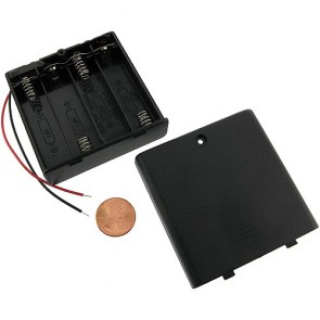 6V Batteriehalter für 4 Stk. 1.5V-AA-Batterien 