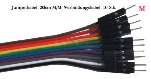 Jumperkabel (20cm) M/M 10 Stk. - 24AWG