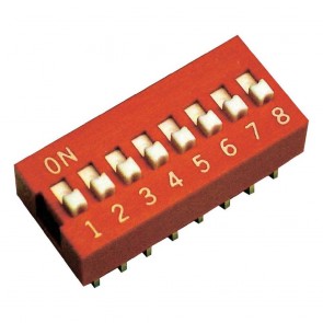 DIP-Schalter mit 8 Positionen / Rot