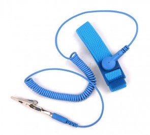 PU Anti-Statik-Armband mit Zuleitung / 1.5M - Blau