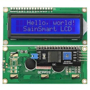 16x2 Character LCD mit I2C-Backpack -  Weiss auf Blau - 5.0V