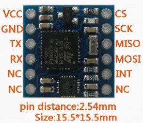 GY MPU-9250 Accelerometer/Gyro/Kompass SPI + Serial 3.3V/5V