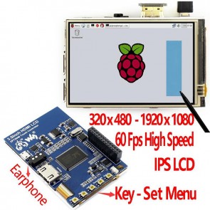 3.5" HDMI LCD-Display 480x320, IPS mit Touch für Raspberry Pi