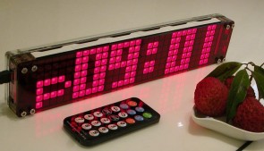 Nixieclock DIY LED Matrix Uhr (Rot) - Assembliert