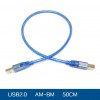 HiSpeed USB Kabel 2.0 A-B / 50CM Blau 