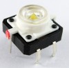 Platinenschalter 12 x 12 X 7 mm mit LED / Weiss