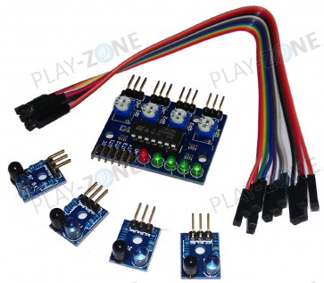 Quadruple IR-Sensor with LM339 Comparator