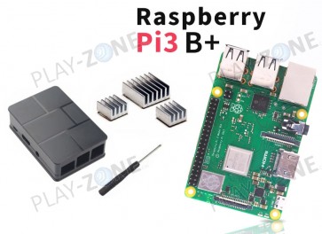 Raspberry Pi3 Model B+  inkl. Gehäuse Cooler / Heatsink und Schraubenzieher