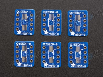 Adafruit SMT Breakout PCB for SOIC-8, MSOP-8 or TSSOP-8 - 6 Pack!
