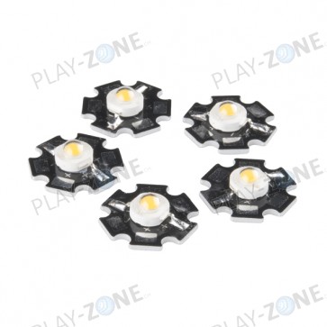 LED - 3W Aluminum PCB (5 Pack, Cold White)