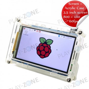 3.5" TFT Display 800x480 Pixel 60Fps mit Acryl Gehäuse für den Raspberry Pi