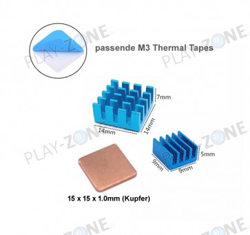 Raspberry Pi Cooler / Heatsink Kit mit M3 Thermal Tape