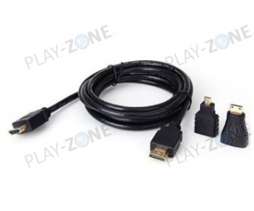 3-in-1 (normal, Micro, Mini) HDMI Kabel / FullHD / 1.5 Meter