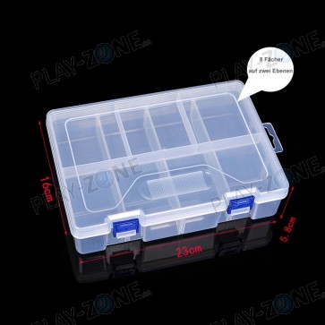Aufbewahrungsbox für Komponenten Large/ 8 Fächer / 2 Ebenen