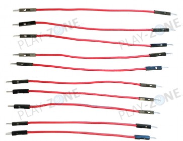 Jumperkabel  10 Stk. M/M  - 10CM - 22AWG - Rot