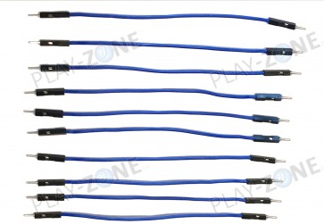 Jumperkabel  10 Stk. M/M  - 10CM - 22AWG - Blau