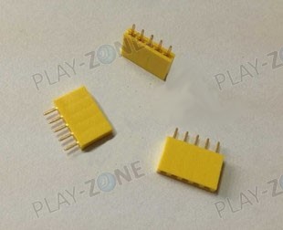 Female Pin Header 5Pin, 2.54mm - Yellow