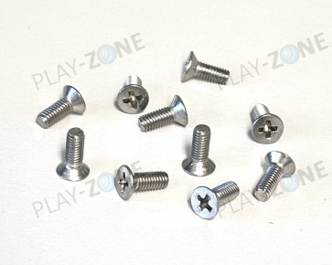 10 pcs 304HC stainless steel screws M3x8 / Phillips head / countersunk head
