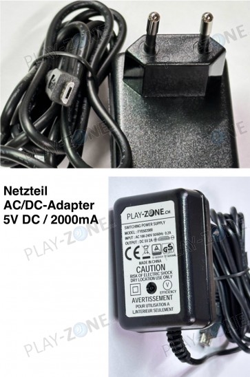 Power Supply AC/DC-Adapter 5V DC / 2000mA to microUSB