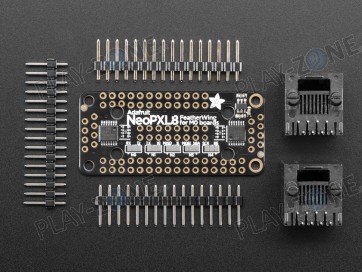 Adafruit NeoPXL8 FeatherWing for Feather M0 - 8 x DMA NeoPixels!