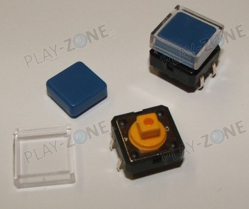 Square Momentary Button. 12 x 12 x 8 mm with Cap
