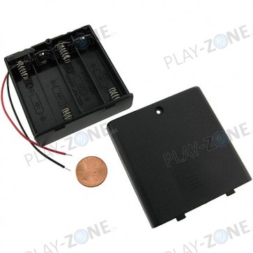 6V Batteriehalter für 4 Stk. 1.5V-AA-Batterien 