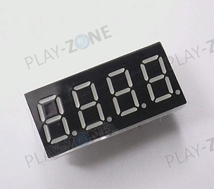 4-Chars 7-Segment Display 12Pin, 14mm