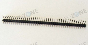 Pin Header 1 x 40 Pins 2.54mm (0.1") - Right Angle - Black